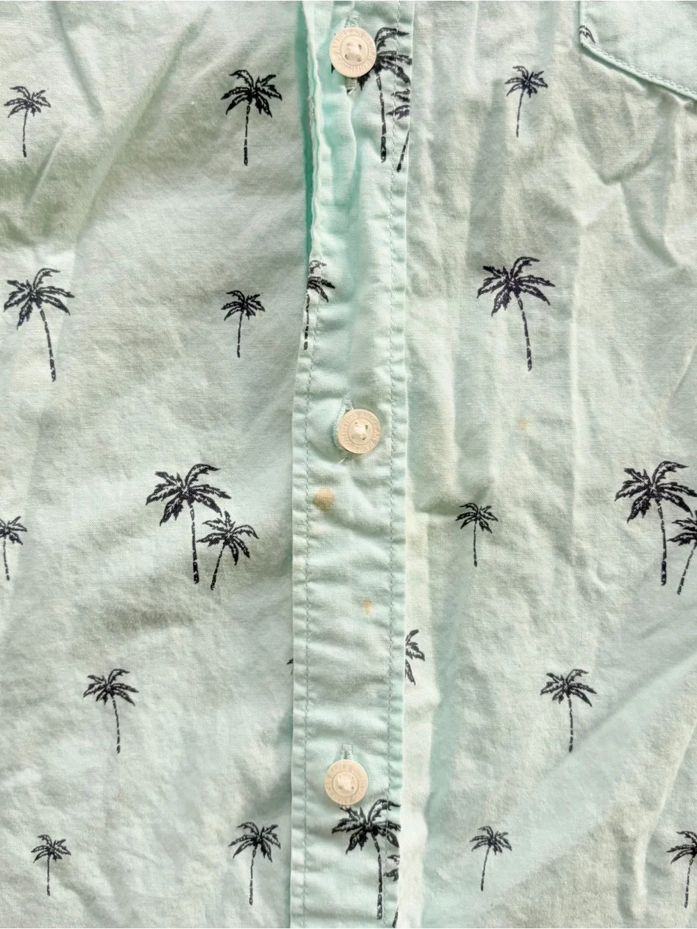 J. Crew Coral Floral & Light Blue Palm Short-Sleeve Button Shirts